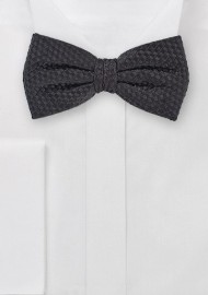 Wide Spread Bow Tie in Solid Black