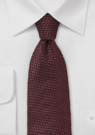 Wine Red Waffle Cone Textured Tie