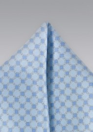 Art Deco Pocket Square in French Blues