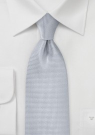 Textured Tie in Light Silver