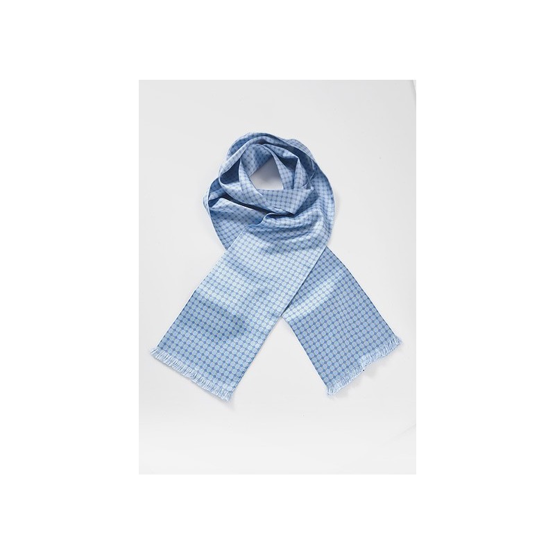 Art Deco Scarf in French Blues