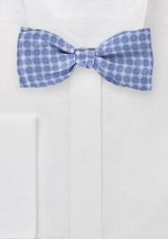 Art Deco Patterned Bow Tie in Blues