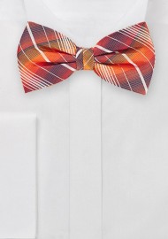 Graphic Tangerine Bow Tie