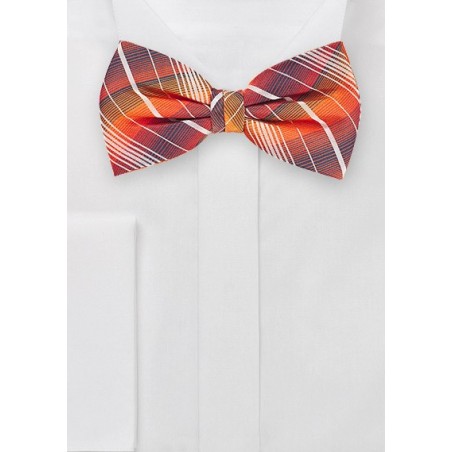 Graphic Tangerine Bow Tie