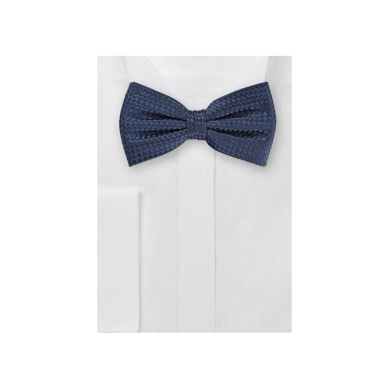 Textured Navy Bow Tie