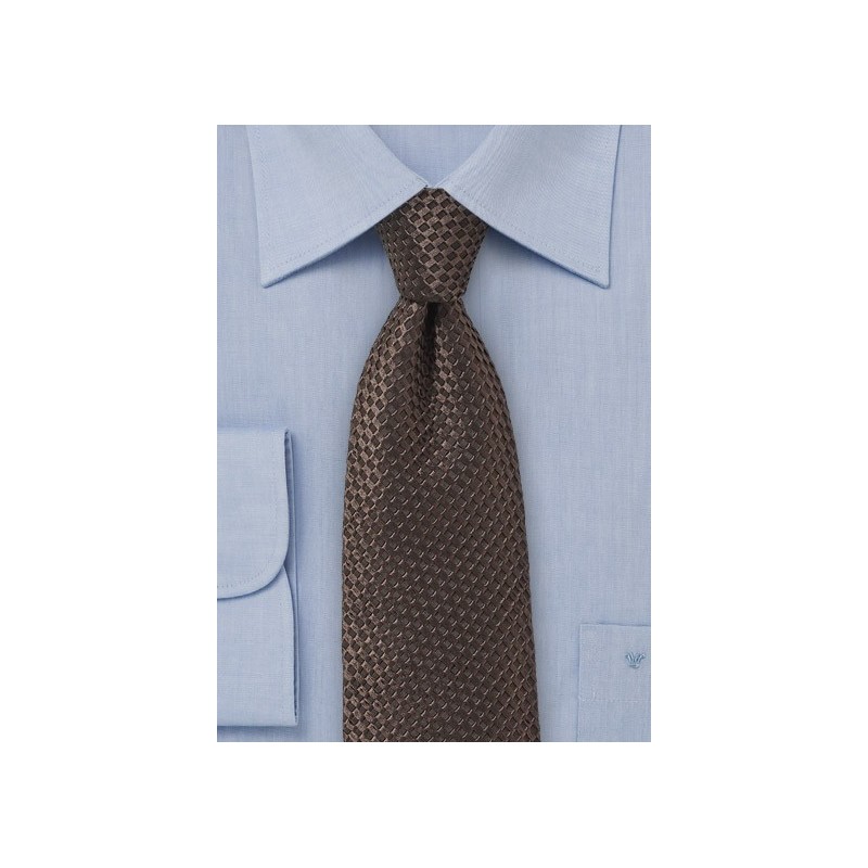 Contemporary Hazelnut Necktie in 100% Silk