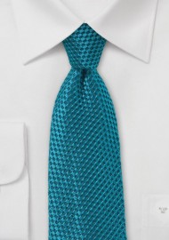 Mosaic Blue Necktie with Unique Jacquard Weave