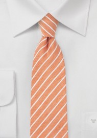 Tangerine Orange Linen Tie