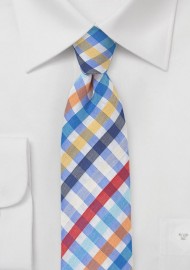 Seersucker Summer Tie in Blue