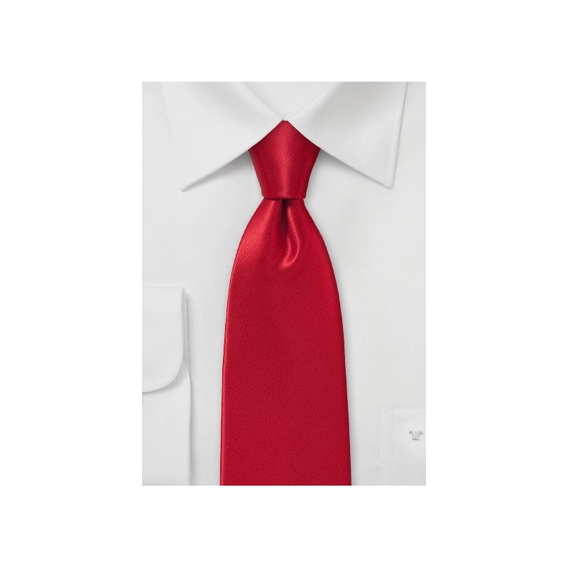 Rich Cherry Red Necktie in Silk