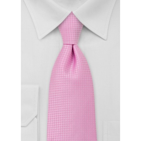 Light Pink Mens Necktie in XL Length