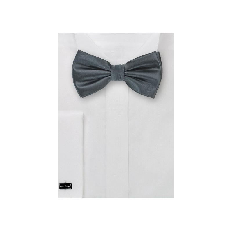 Pre-Tied Bow Tie in Smoke Gray Color