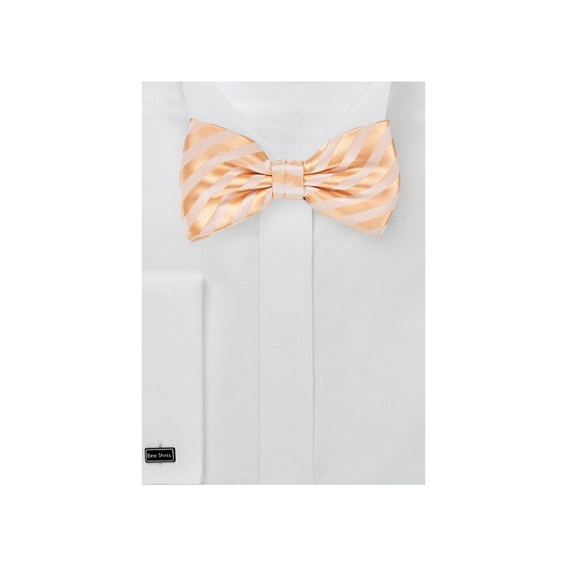 Solid Peach Colored Men's Bow Tie