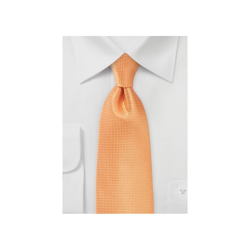 Textured Kids Tie in Tangerine