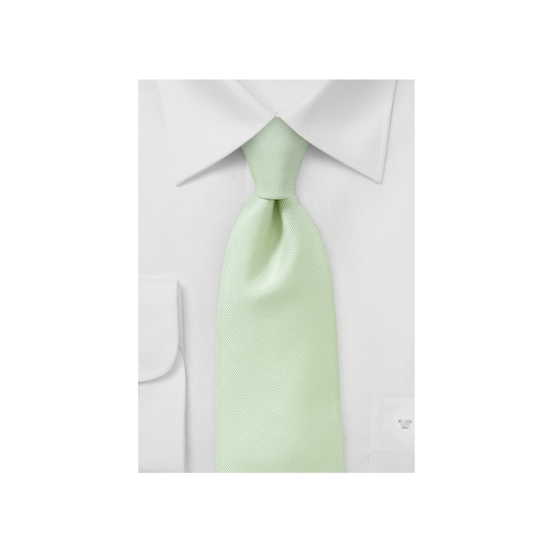 Ribbed Tie in Light Green in Boys Size
