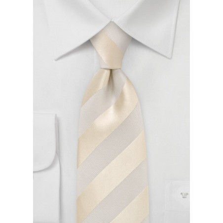 Ivory and Cream Striped Kids Necktie