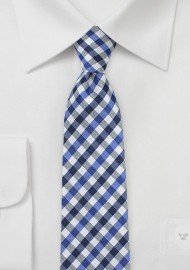 Gingham Skinny in Blue, White, and Black