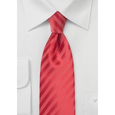 Striped Tie in Raspberry Pink