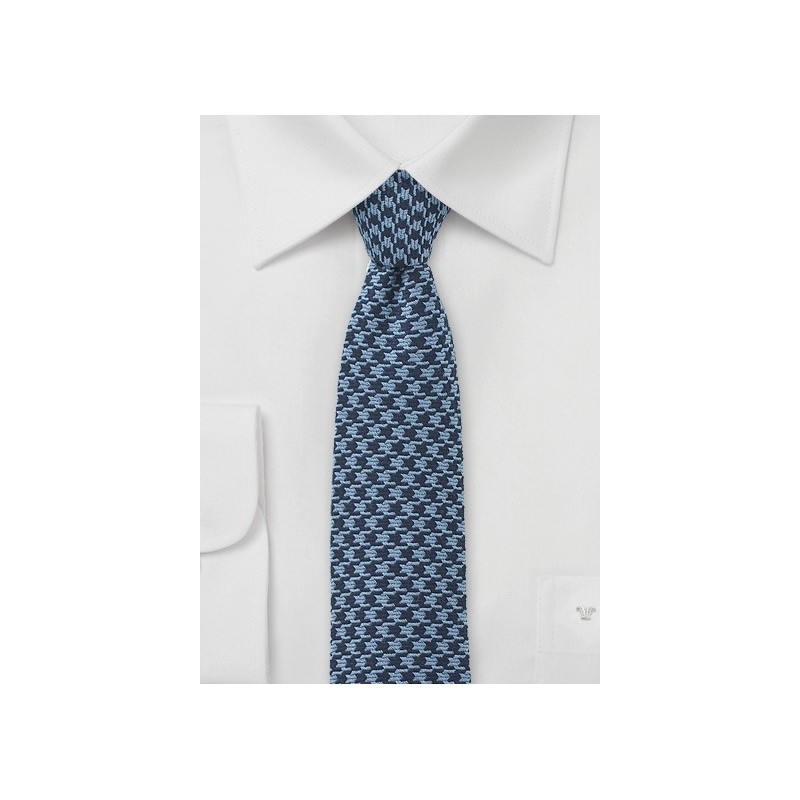 Blue Dogstooth Necktie