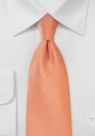 Mandarin Orange Necktie in Extra Length