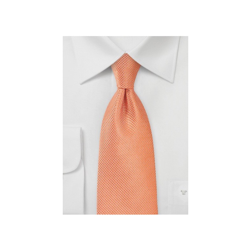 Mandarin Orange Necktie in Extra Length