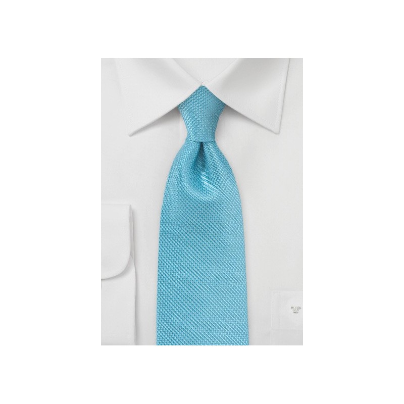 Sailboat Blue Silk Tie in XL Size