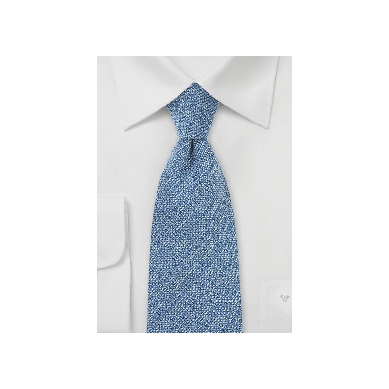 Barleycorn Wool Tie in Light Blue