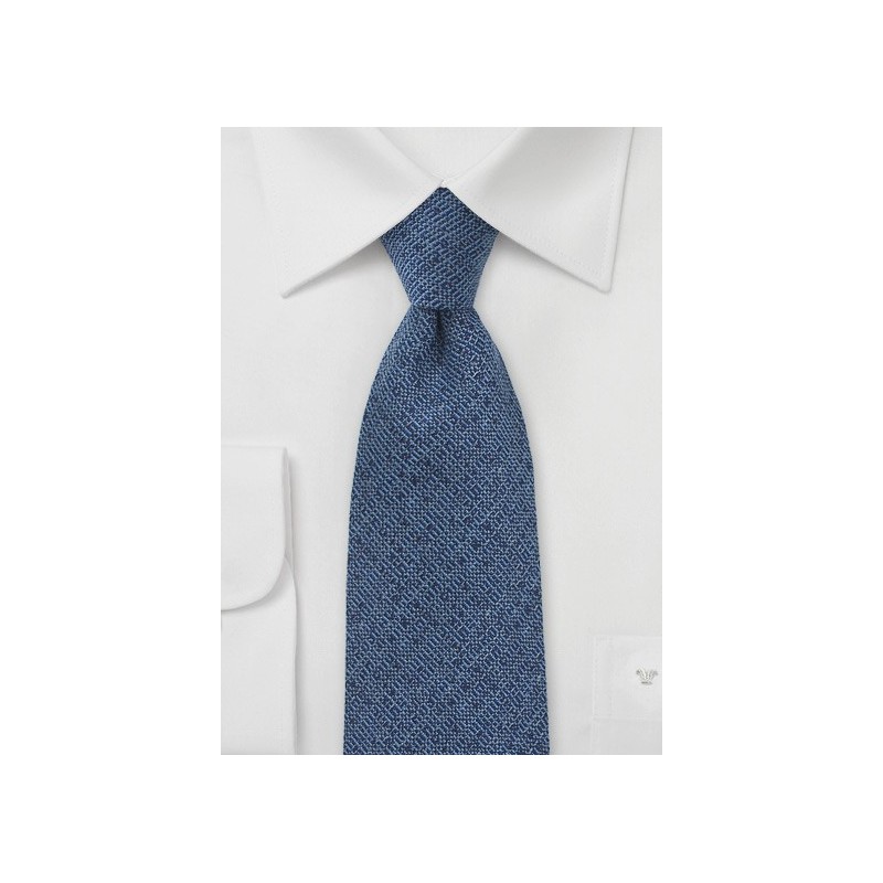 Cobalt Blue Barleycorn Textured Tie