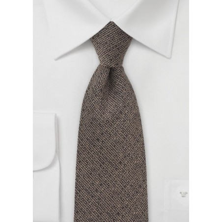 Brown Barleycorn Textured Tie