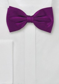 Bold Colored Bow Tie in Dark Fuchsia