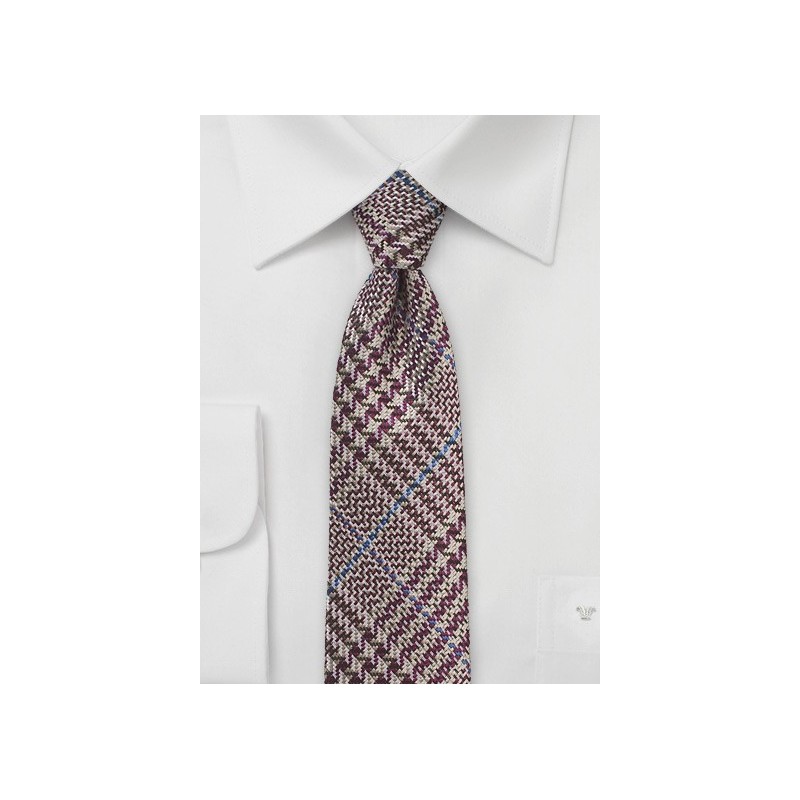 Men's Narrow Plaid Tie
