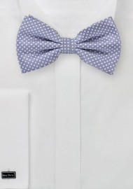 Lilac Purple Pin Dot Bow Tie