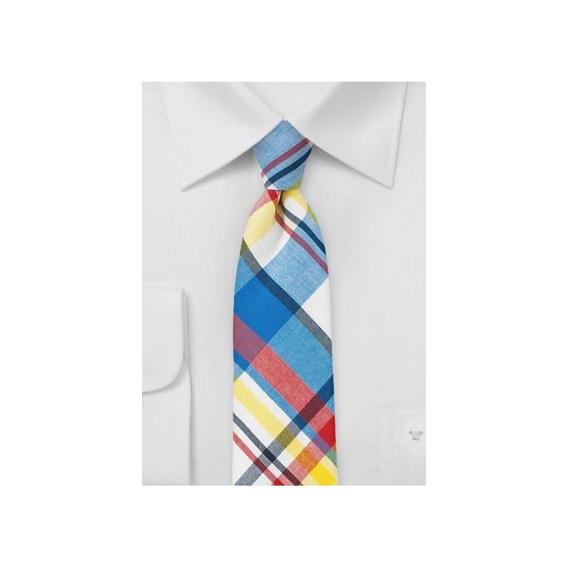 Bold Summer Madras Necktie