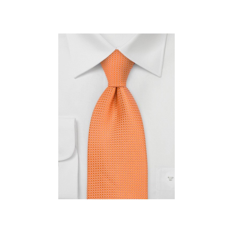 Apricot Orange Silk Tie for Kids
