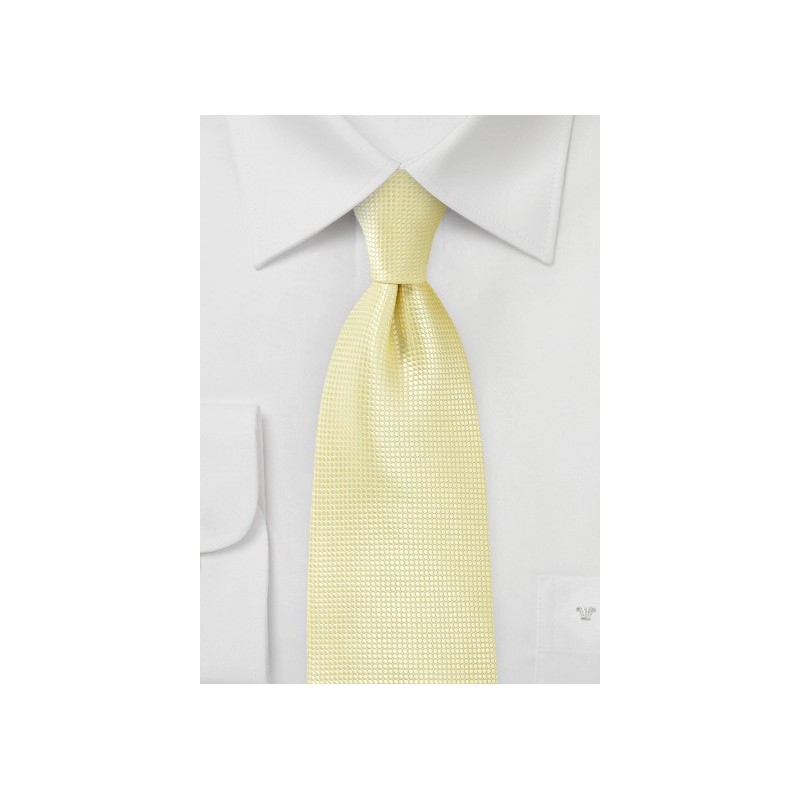Extra Long Tie in Citrine Yellow