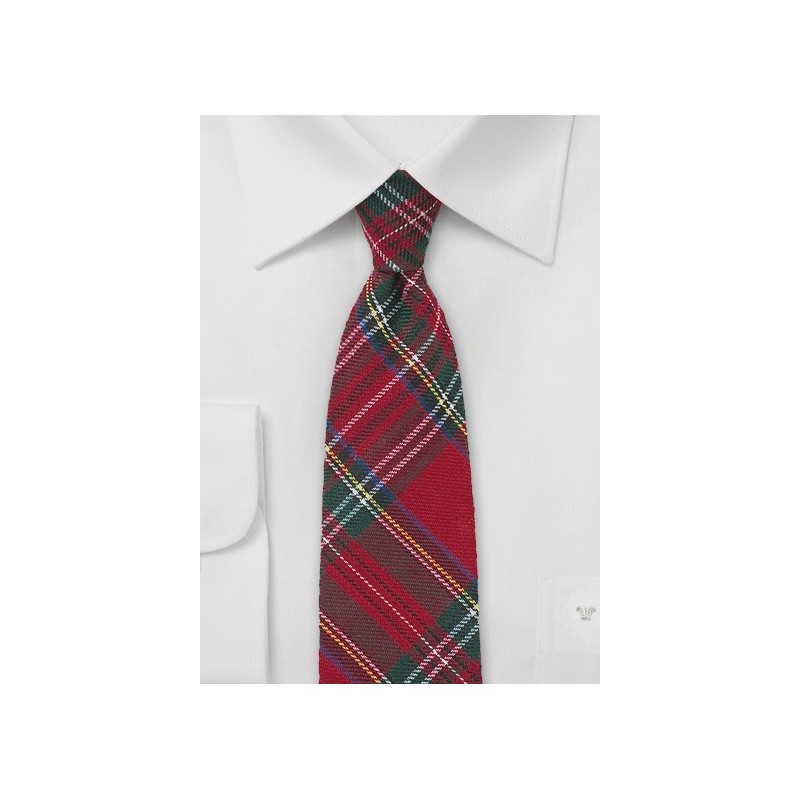 Scottish Tartan Plaid Skinny Tie