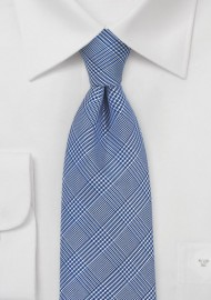 Blue Glen Check Silk Tie
