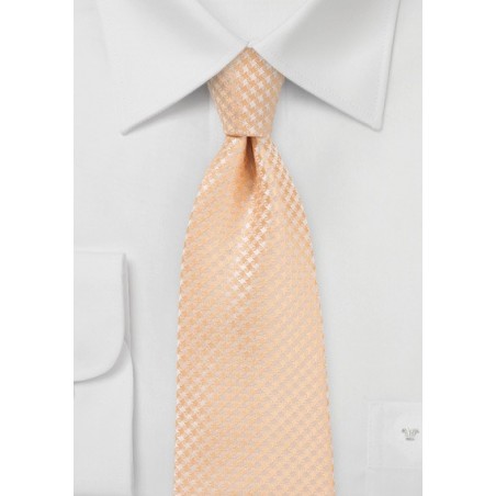 Textured Necktie in Soft Summer Peach