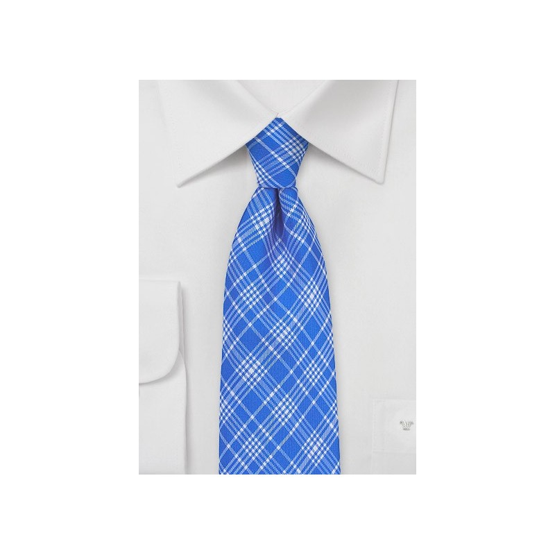 Horizon Blue Tie with Modern Checks