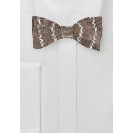 Linen Bow Tie in Walnut
