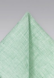 Linen Pocket Square in Vintage Green