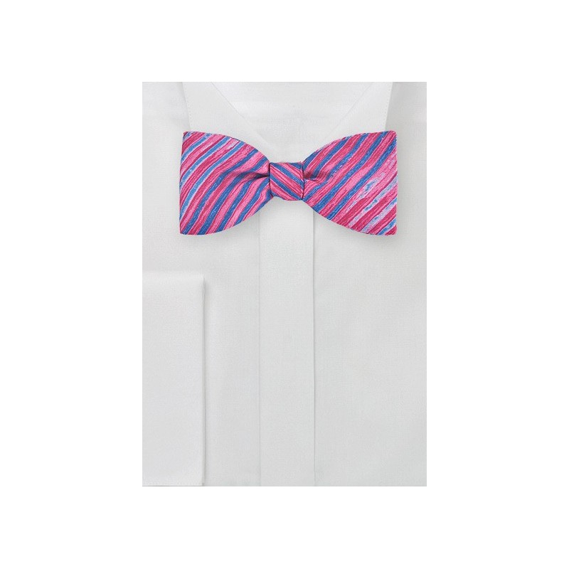 Tie Dye Bow Tie in Pink and Blue