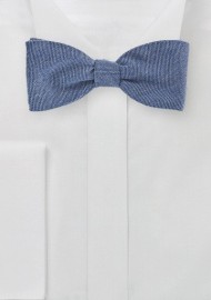 Wool Bow Tie in Light Denim Blue