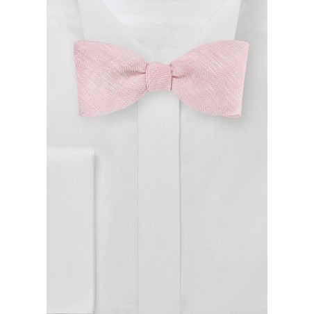 Linen Bow Tie in Petal Pink
