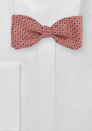 Vintage Check Bow Tie in Red, Yellow, Navy