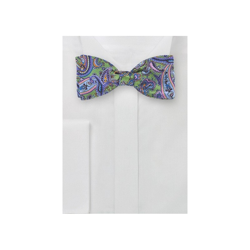 Bow Tie in Green, Pink, and Purple