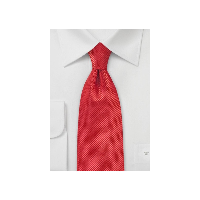 Persimmon Red Silk Tie for Kids