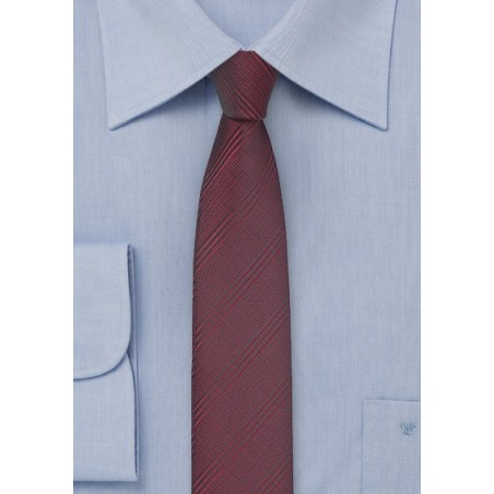 Super Skinny Tie in Cordovan Red