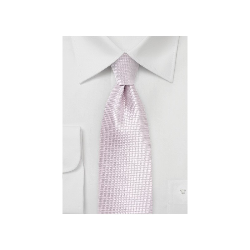 Solid Textured Tie in Pink Mist