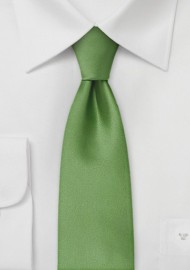 Solid Fern Green Tie in Skinny Width